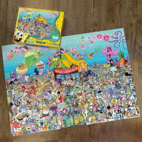 Aquarius 1000-piece puzzle 20x28 inches finished display.