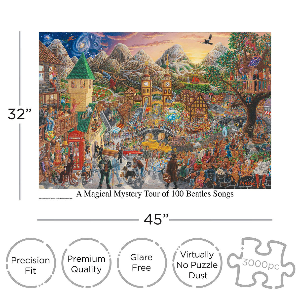 AQUARIUS 3000-piece puzzle sized 32x45 inches for immersive display