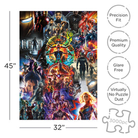 Glare-free thick paper highlights vibrant MCU artwork.