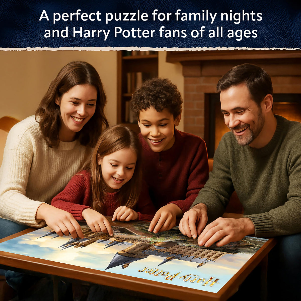 AQUARIUS Harry Potter Black Lake scene puzzle ready for solo or group puzzling.