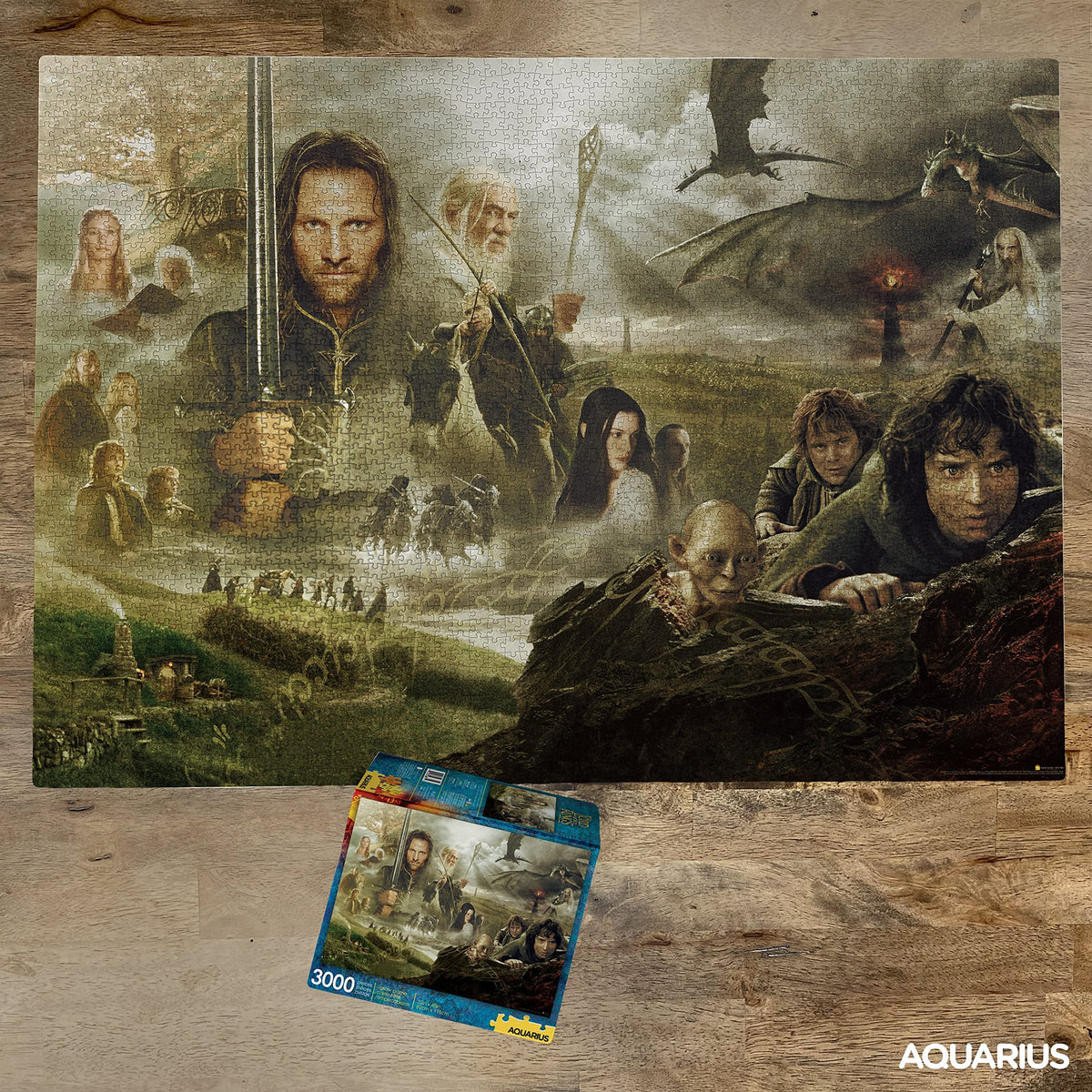 AQUARIUS glare-free finish puzzle—great wall art after completion.