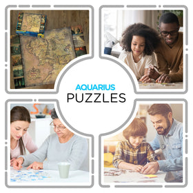 Aquarius Lord of the Rings map puzzle fellowship path highlighting journey across Middle Earth.