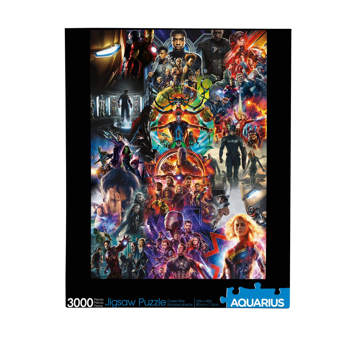 Aquarius Marvel Avengers collage puzzle 3000 pieces, ideal for family game night.