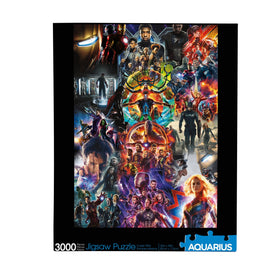 Aquarius Marvel Avengers collage puzzle 3000 pieces, ideal for family game night.