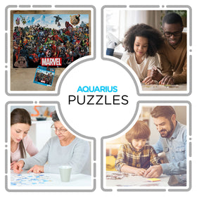 Aquarius Marvel Puzzle Cast assembly area, smooth fit for family puzzle night