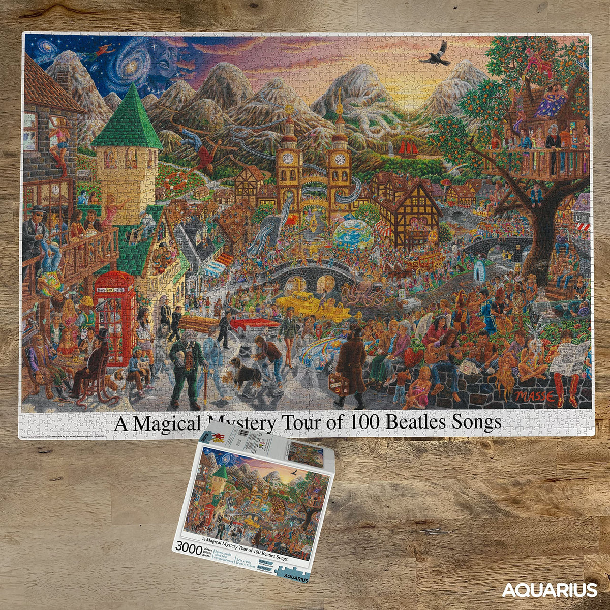 Psychedelic Tom Masse artwork featured in AQUARIUS Beatles puzzle