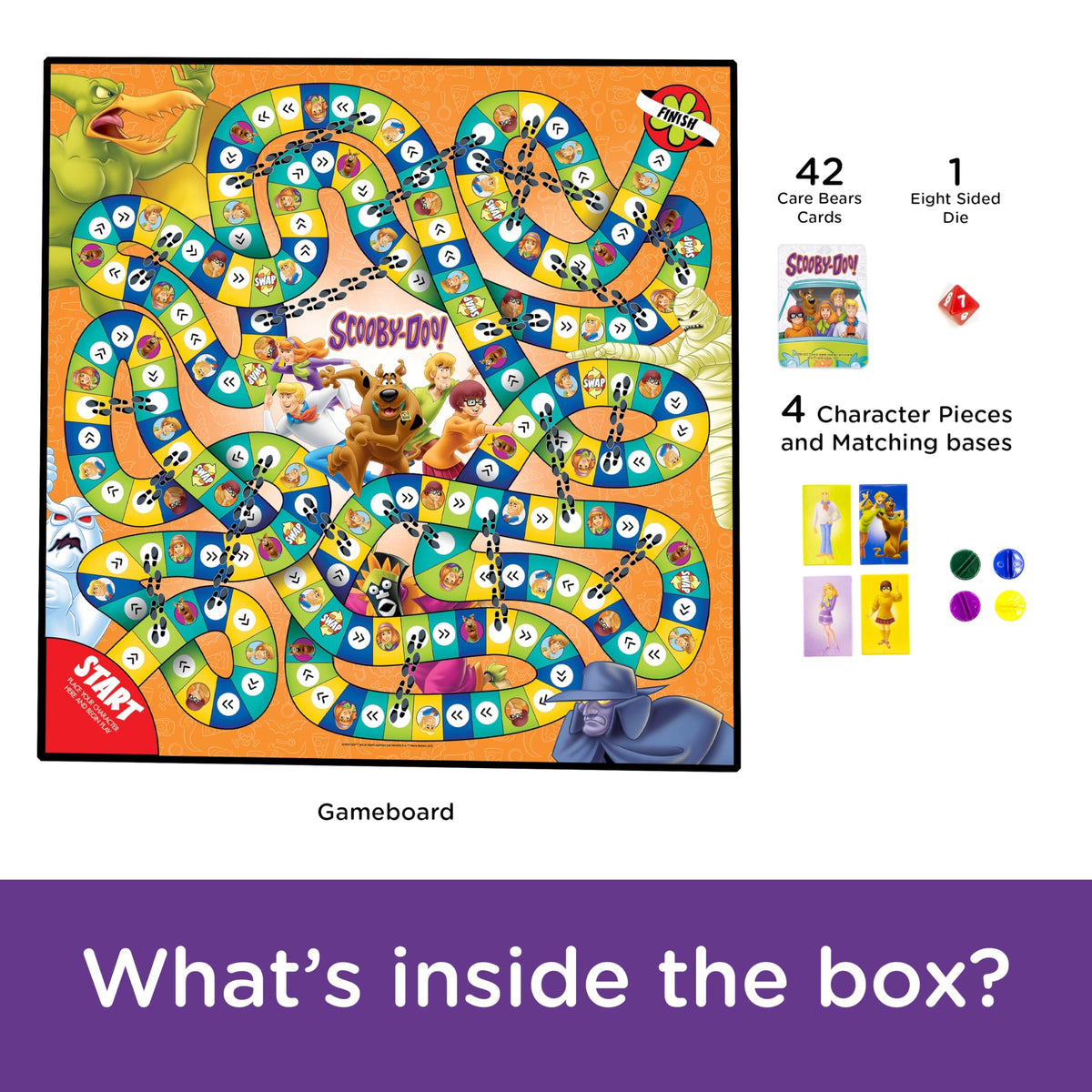 AQUARIUS Scooby-Doo Journey Board Game character pieces in action for players