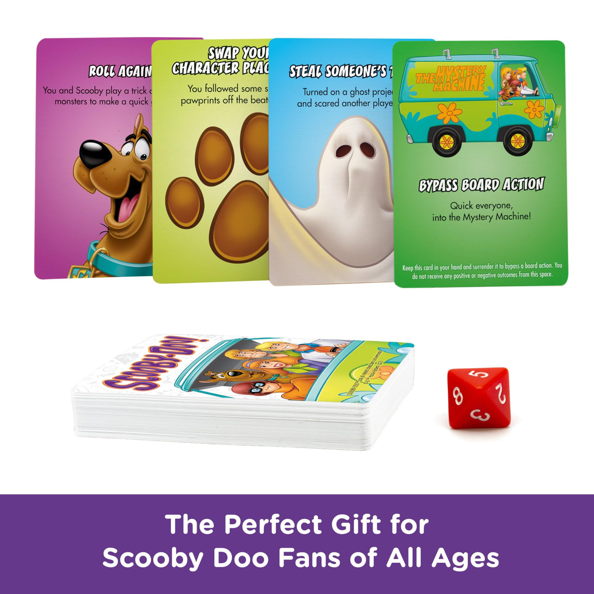 AQUARIUS Scooby-Doo Journey Board Game dice ready to roll during play