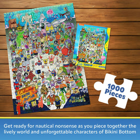 Aquarius SpongeBob puzzle glare-free finish highlighting vibrant detail.