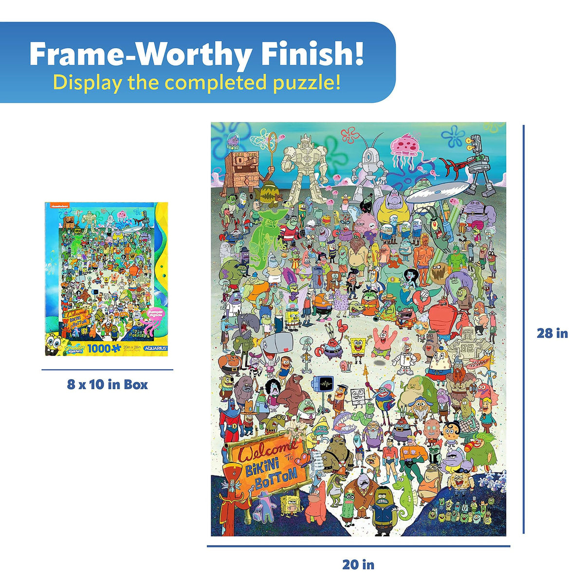 Aquarius SpongeBob puzzle precision-cut pieces interlock for a snug fit.