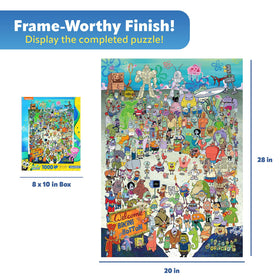 Aquarius SpongeBob puzzle precision-cut pieces interlock for a snug fit.