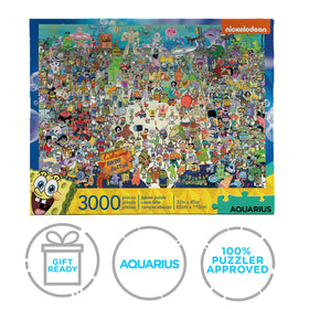 AQUARIUS SpongeBob puzzle wall-ready—perfect for framing as vibrant SpongeBob wall art