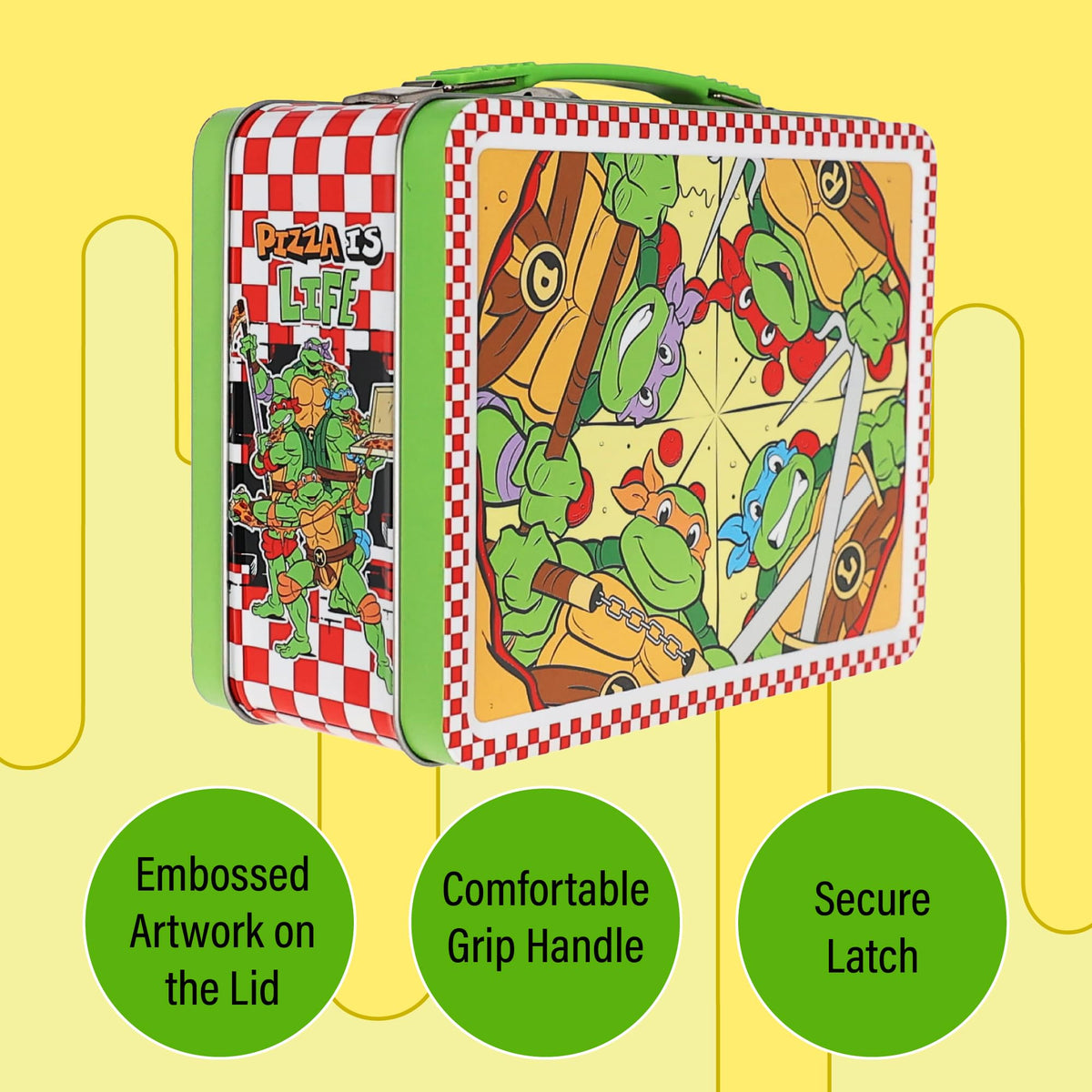 AQUARIUS TMNT Fun Box secure latch keeps items safe during travel.