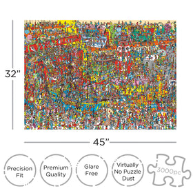 Where’s Waldo puzzle pieces scattered invite focused immersive building.