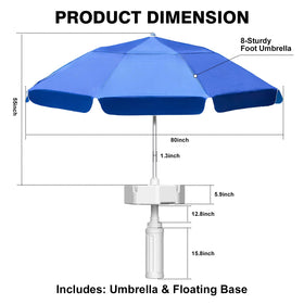 Aquenelle umbrella canopy offers UPF 50+ sun protection for swimmers