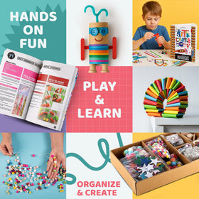 A&R CO. 3000+ Pcs Craft Kit box open shows organized storage for projects.