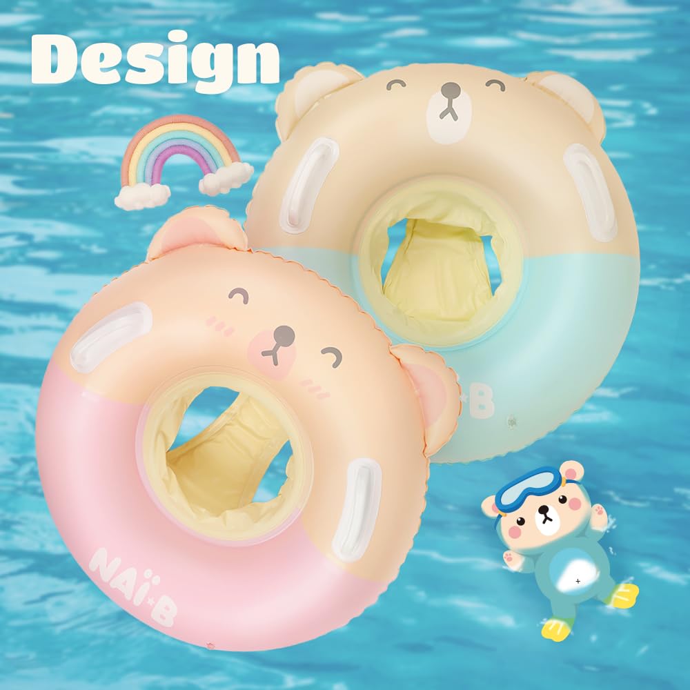 ARAKHAN NAI-B inflatable swim tube with two handles for balance.
