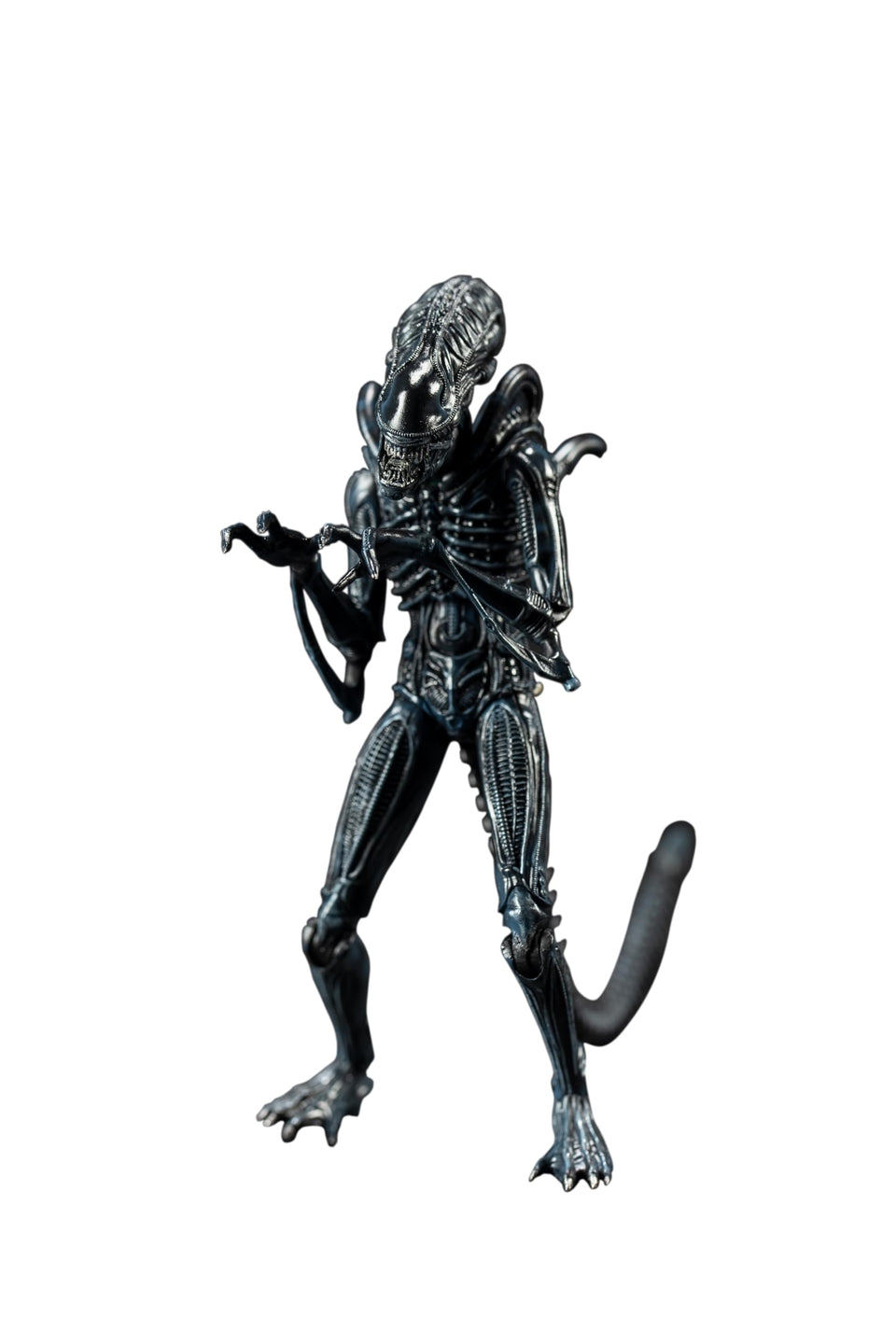 Hiya Exquisite Mini Series blue alien warrior figure front view for display and collection