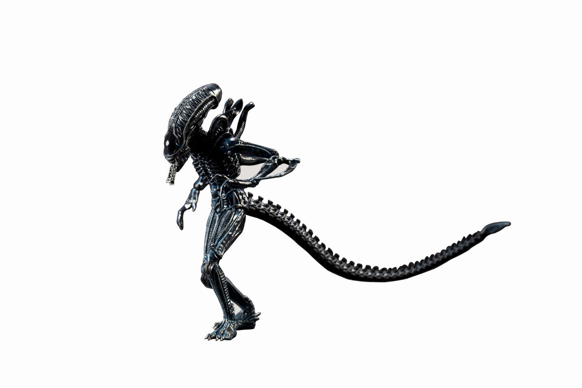 Hiya Exquisite Mini Series blue alien warrior posing for dynamic display and photography