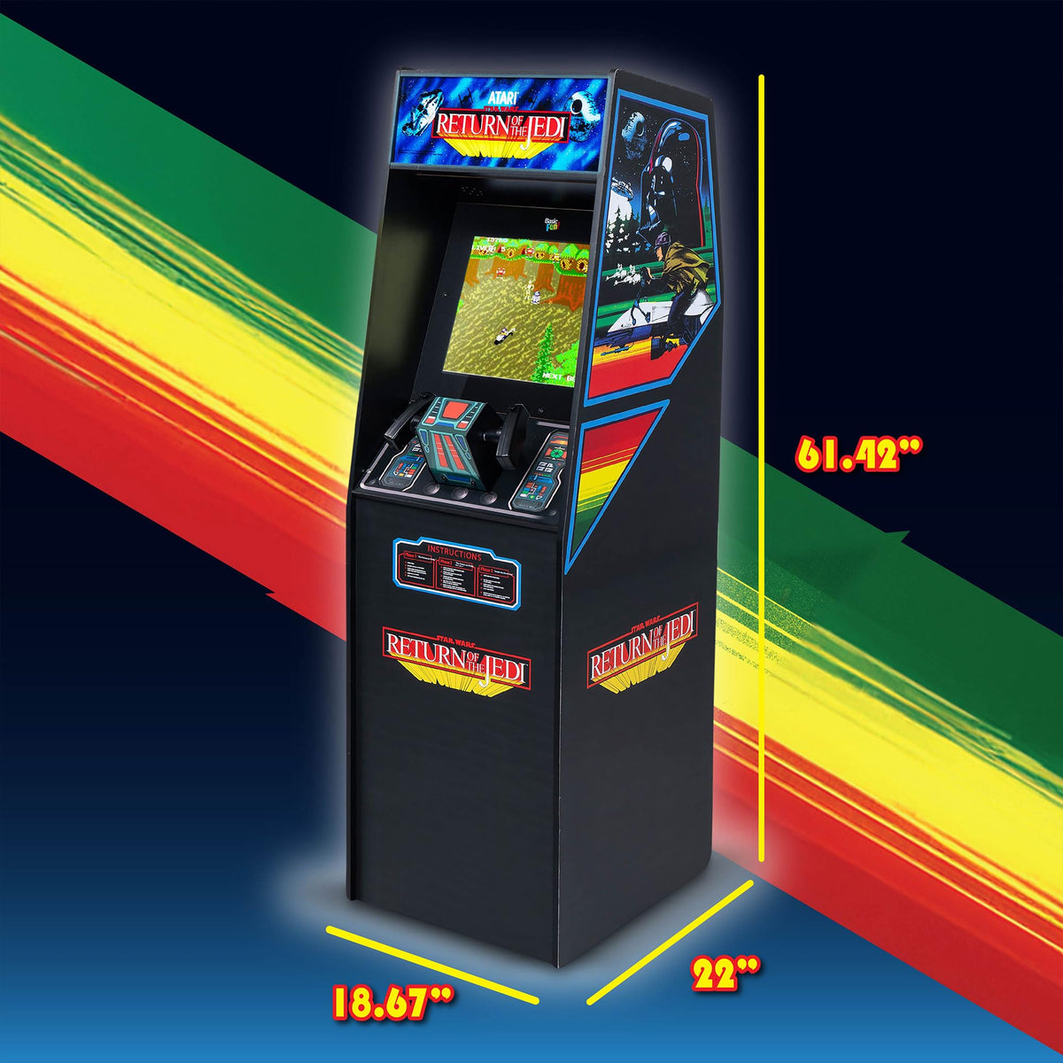 ARCADE CLASSICS Atari Star Wars Ultra front panel controls designed for easy, intuitive play