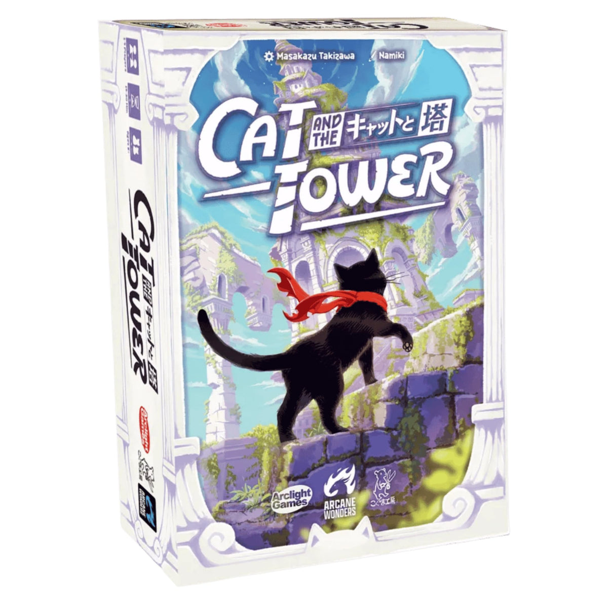 Arcane Wonders Cat and the Tower cover art, a family-friendly cooperative quest.