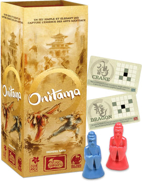 Arcane Wonders Onitama 5x5 board enabling compact strategic play for two players.