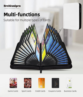 ARCHIVALPRO 4-pocket white binder capacity 160 cards keeps starter collections organized