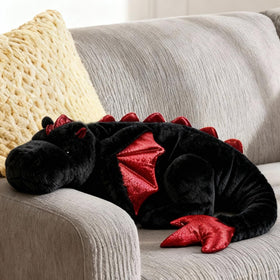 ARELUX dragon plush 36in full view, a soft cuddle companion.