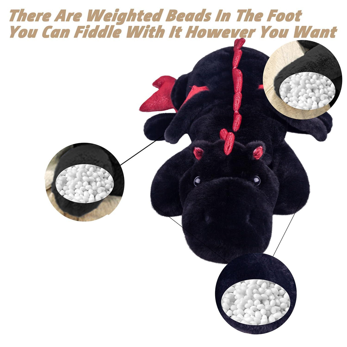 ARELUX dragon plush 36in pillow usage, versatile for naps and desks.