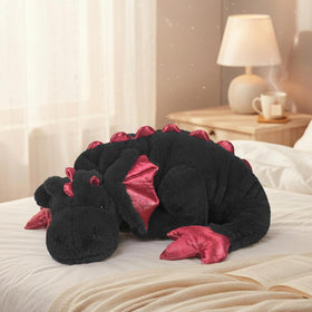 ARELUX dragon plush 36in wings extended, adds playful decor to any room.