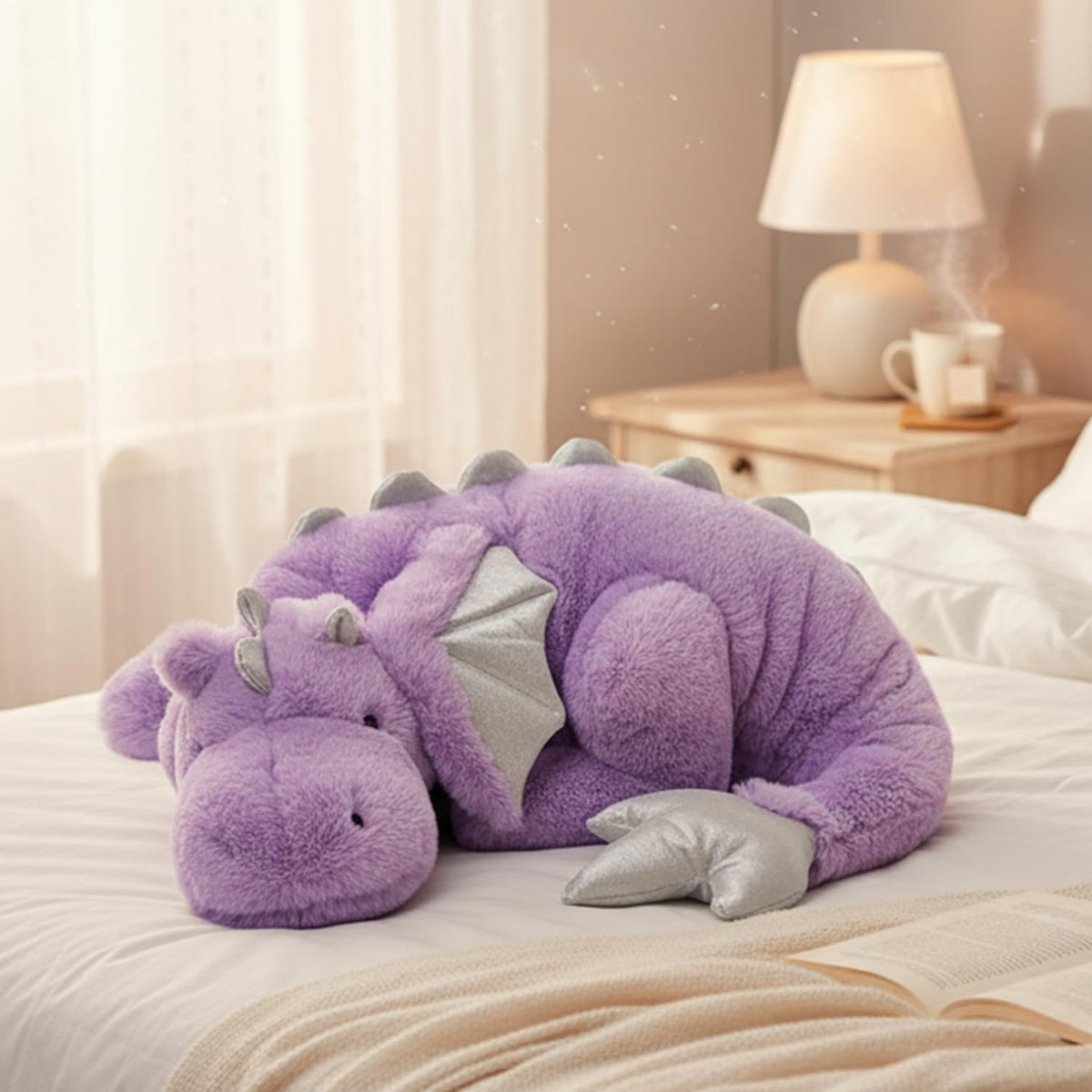 ARELUX dragon plush face with a friendly look for cozy hugs and display