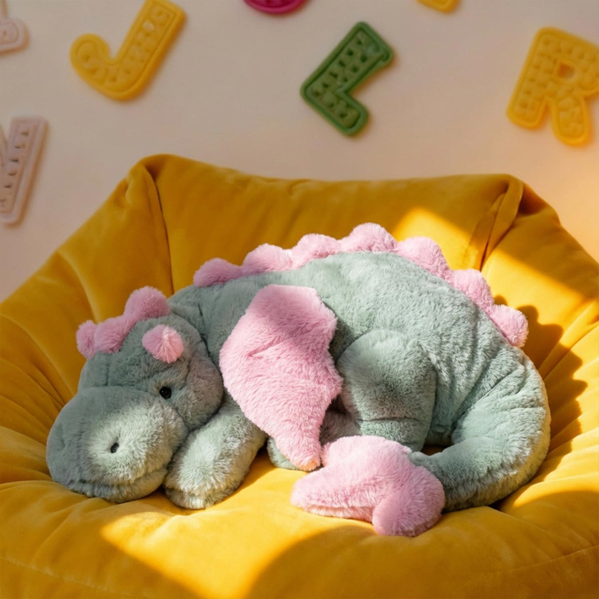 ARELUX hypoallergenic dragon plush with soft filling for gentle care