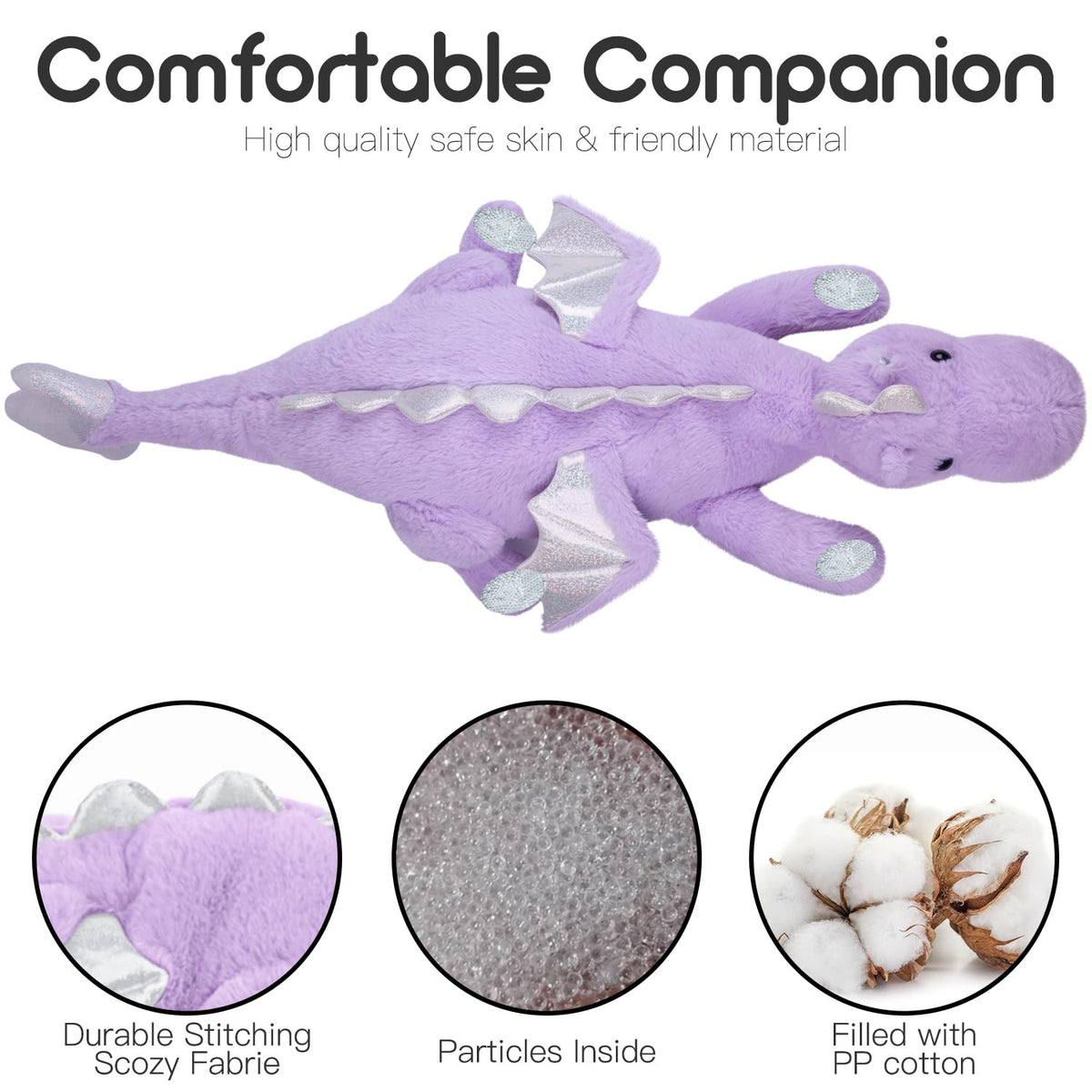 ARELUX large dragon pillow highlights 36 inch size for lounging and support