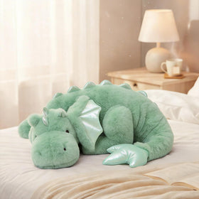 ARELUX dragon plush face with vivid expression, ideal for comforting hugs.