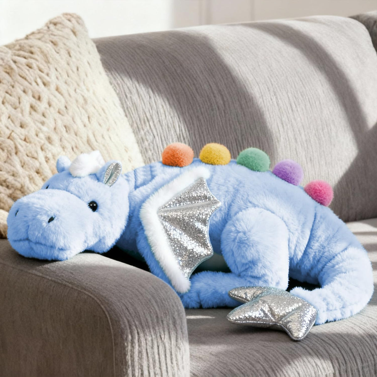 ARELUX large dragon plush toy for cozy hugs and decor