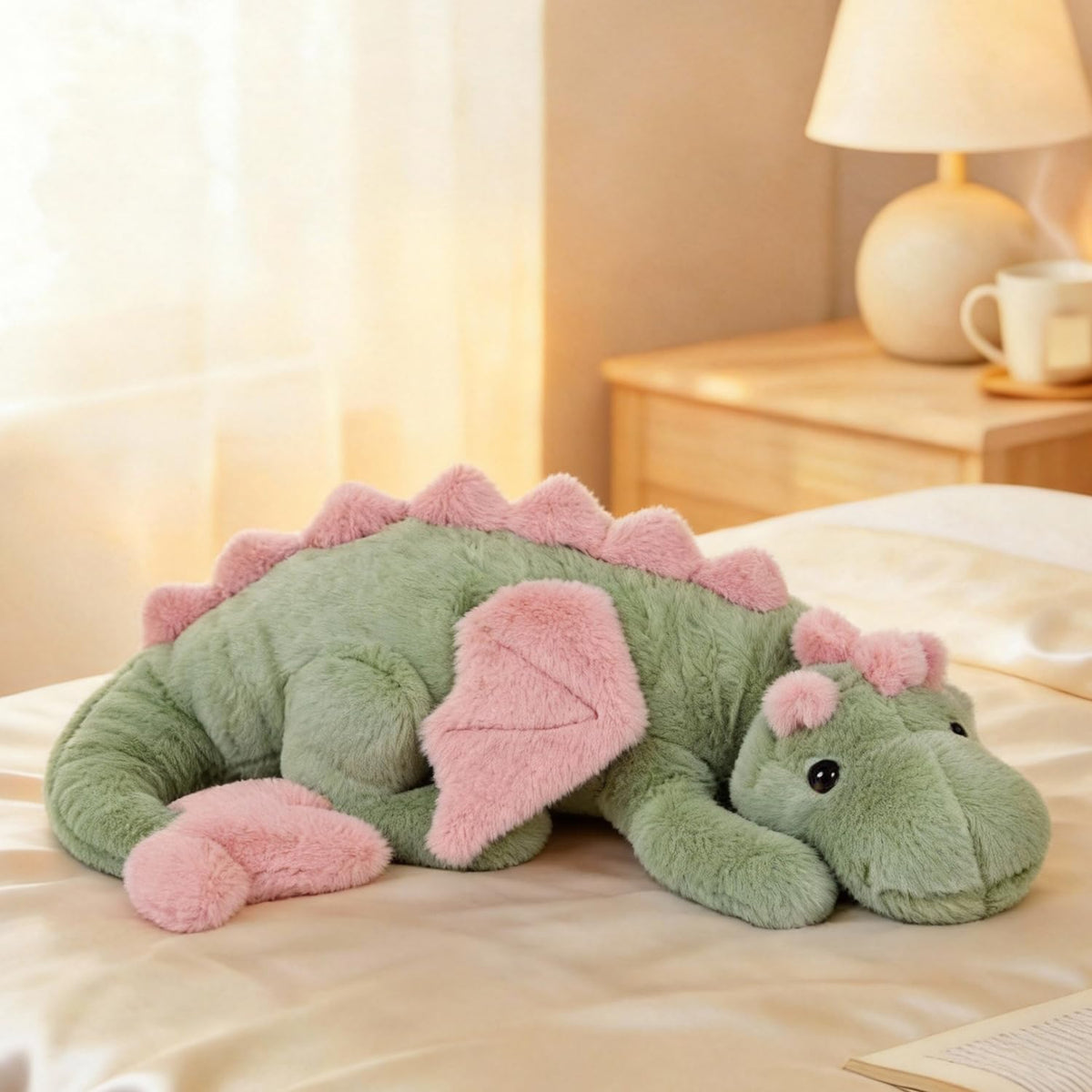 ARELUX machine-washable dragon plush stays soft and colorfast