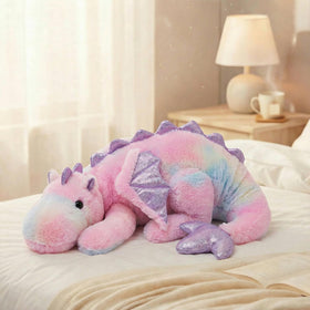 ARELUX pink dragon plush body offers cuddly play and décor