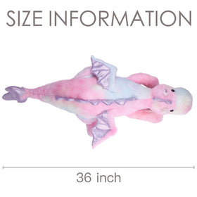 ARELUX pink dragon plush wings provide dramatic, cozy hugs