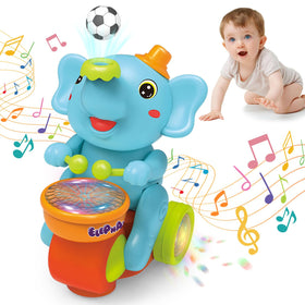ARHEQI baby elephant toy lights illuminate playtime to engage infants