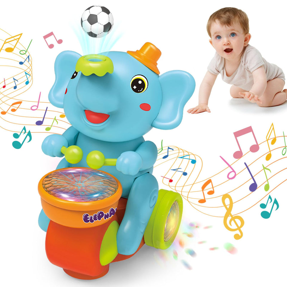 ARHEQI baby elephant toy lights illuminate playtime to engage infants