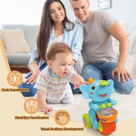 ARHEQI elephant toy drum sounds boost baby's auditory curiosity
