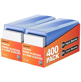 Arjiekwei hard sleeves protect 3x4 cards from water and scratches for safe storage.