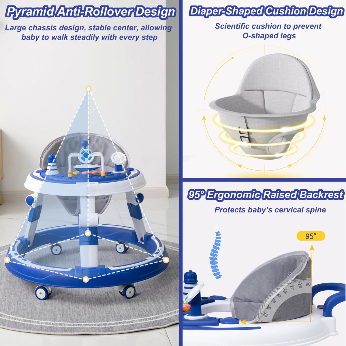 Ark Miido anti-rollover wheels help keep babies safe during practice sessions.
