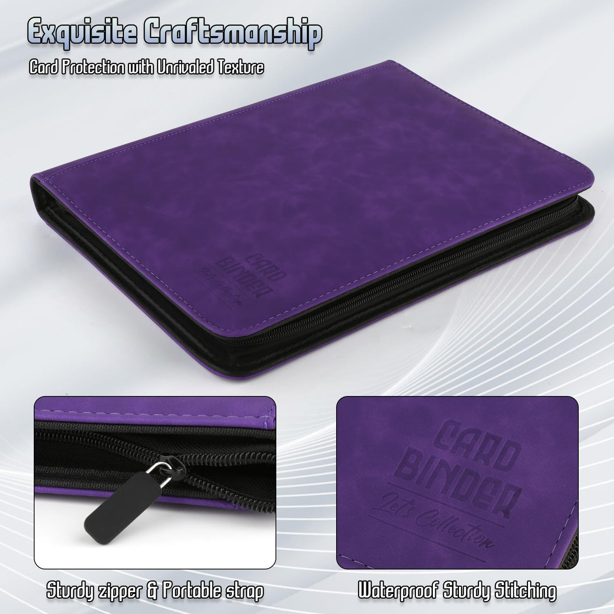 Arkeiliy binder close-up highlights secure nine-pocket pages per sheet