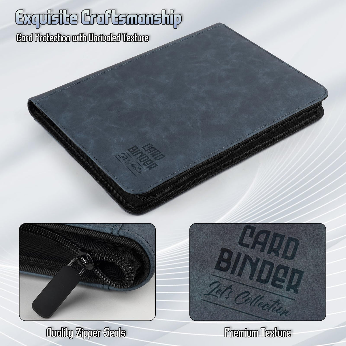 Arkeiliy double-sided pages with 9-pocket sleeves for quick browsing.