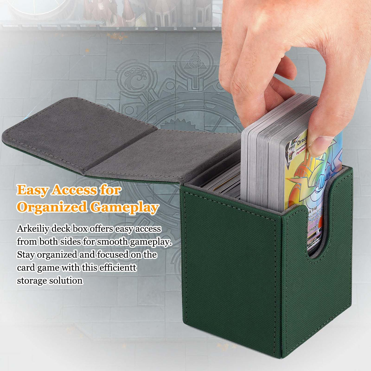 Arkeiliy durable materials safeguard valuable cards during travel.