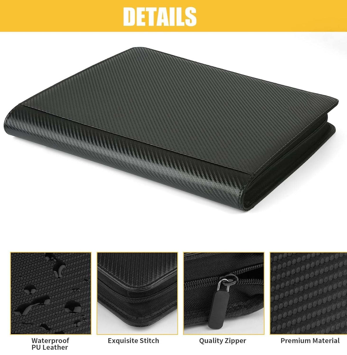 Arkeiliy Premium Ringless Binder 16 pocket pages organize MTG and sports cards.