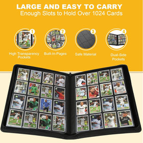 Arkeiliy binder compatible with MTG, TCG, and various sports cards for versatile storage.
