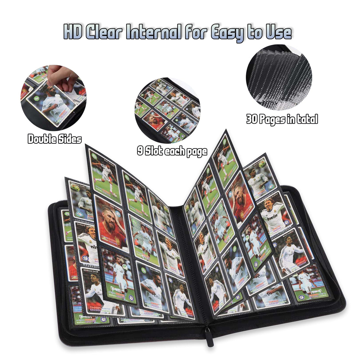 Arkeiliy binder with 540-card capacity keeps collections neatly organized.
