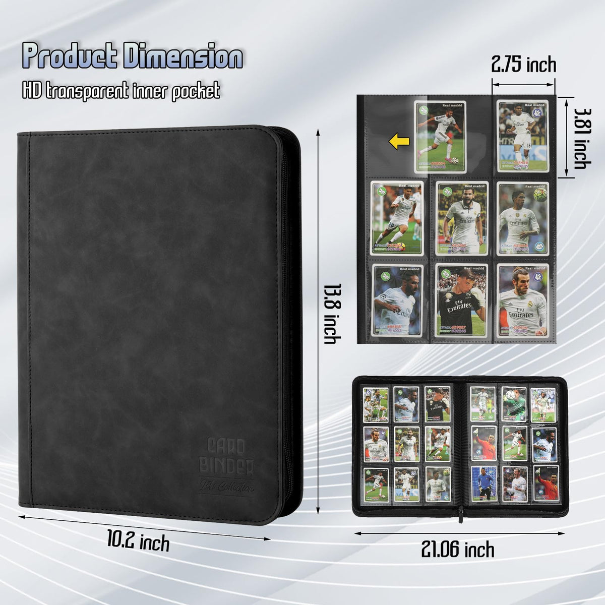 Arkeiliy 540-pocket capacity demonstrates ample storage for MTG and sports cards.
